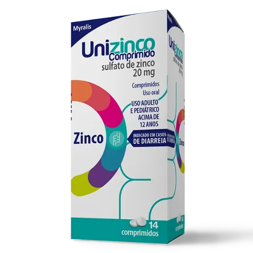 Imagem de Unizinco 20Mg C/14 Comprimidos