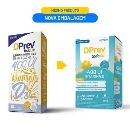Vitamina D Colecalciferol DPrev Todo Dia Solucao Oral Gotas Frutas 400Ui 10Ml 