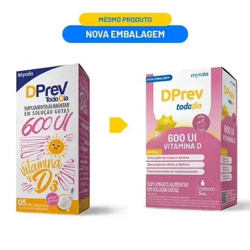 Vitamina D Colecalciferol DPrev Todo Dia 600Ui Gotas