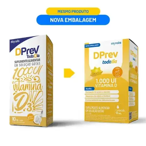 Vitamina D Colecalciferol Dprev Todo Dia Gotas 1000UI 10mL