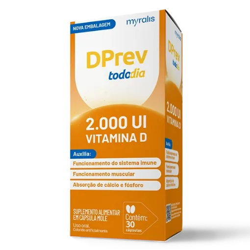 Vitamina D Colecalciferol DPrev Todo Dia 2000Ui C/30 Caps