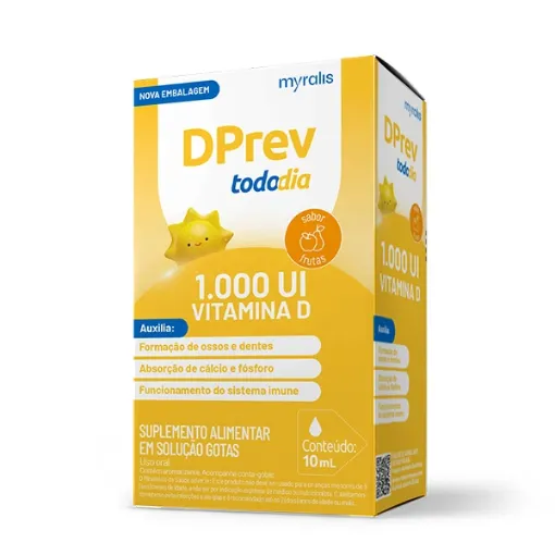 Vitamina D Colecalciferol Dprev Todo Dia Gotas 1000UI 10mL
